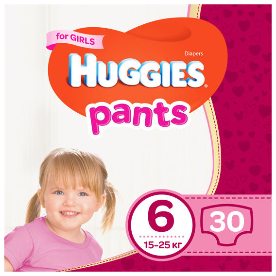 Huggies Pants 6 (15-25 kg) Jumbo 30 Girl
