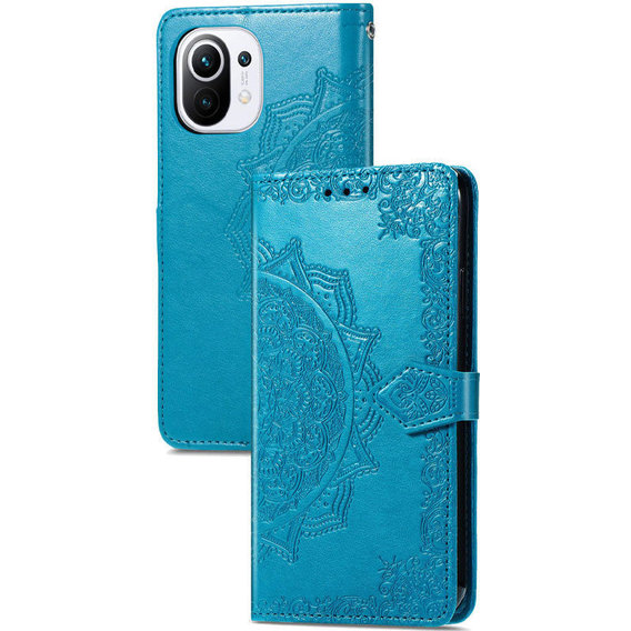 Аксессуар для смартфона Mobile Case Book Cover Art Leather Blue for Xiaomi Mi 11 Lite / Mi 11 Lite 5G