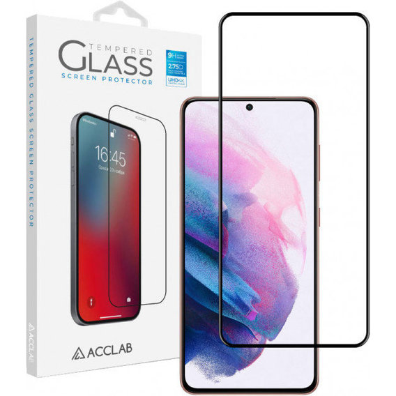 Аксессуар для смартфона ACCLAB Tempered Glass Full Glue Black for Samsung G991 Galaxy S21