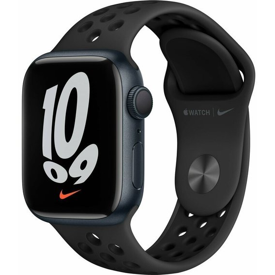 Apple Watch Series 7 Nike 45mm GPS Midnight Aluminum Case with Anthracite / Black Nike Sport Band (MKNC3) UA