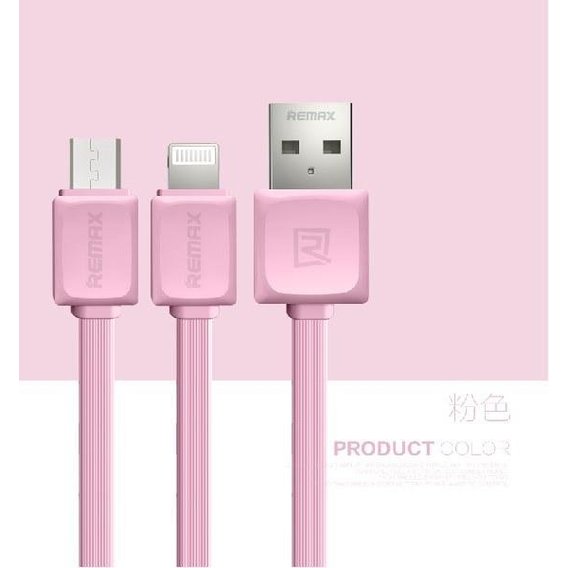Кабель Remax USB Cable to Lightning Fast Data 1m Pink
