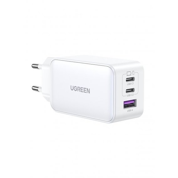 Зарядное устройство Ugreen Wall Charger 2xUSB-C+USB CD244 65W White (15334)
