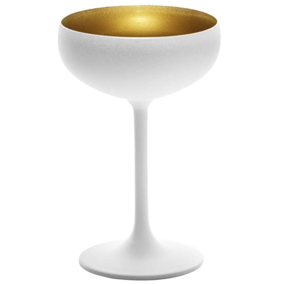Бокал Stoelzle Olympic для шампанского матовый-белый/золотой 230 мл (109-2738608)
