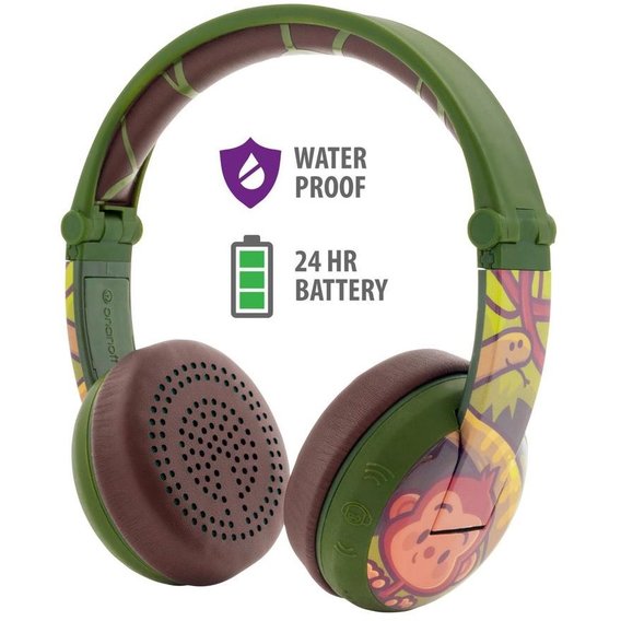Навушники BuddyPhones Wave Monkey, Green (BT-BP-WV-MONKEY)