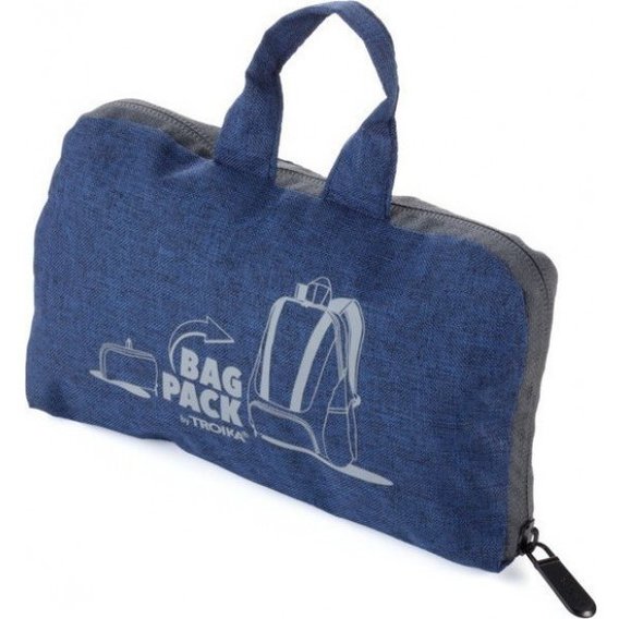 Рюкзак складной Troika BAGPACK синий (RUC01/DB)