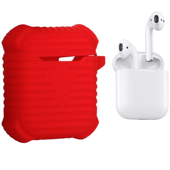 Чехол для наушников Becover Case Protective i-Smile with Belt Red IPH1371 (702352) for Apple AirPods