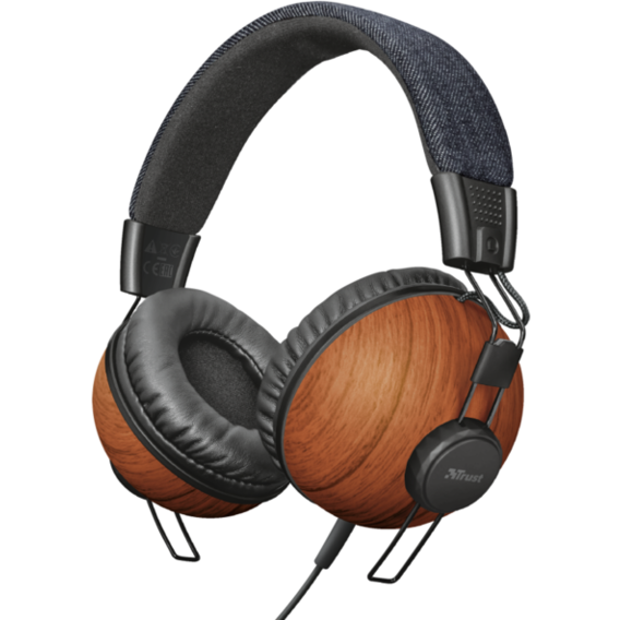 Наушники Trust Noma Headphones Denim Wood