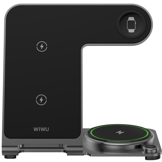 Зарядное устройство WIWU Wireless Charger Power Air 3 in 1 Wi-W005 15W Black for Apple iPhone, Apple Watch and Apple AirPods