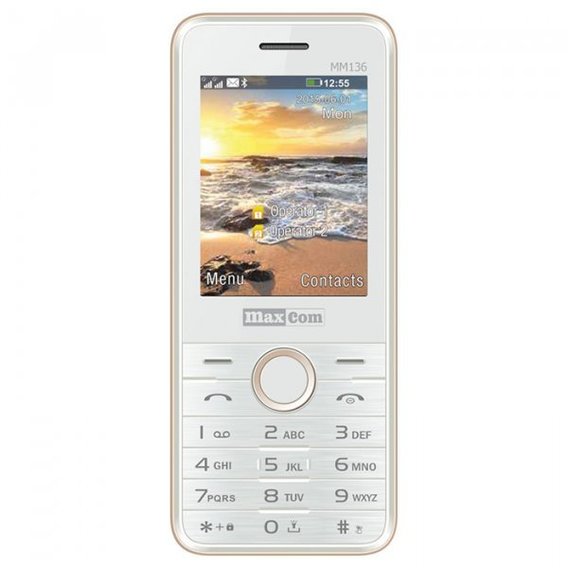 Мобильный телефон Maxcom MM136 White-Gold (UA UCRF)