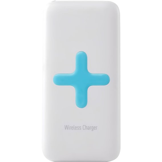 Внешний аккумулятор HeyFaraday Power Bank 6000mAh Wireless Charger White/Ligth Blue (PW6000U2WH-BL)