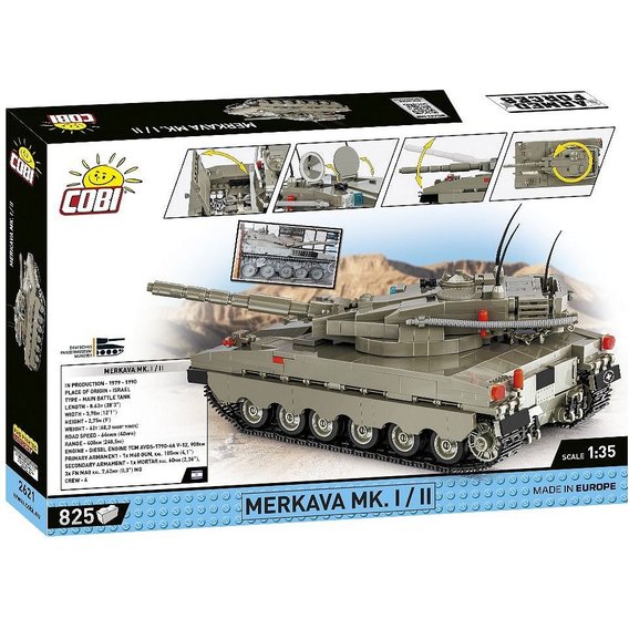 Конструктор COBI Танк Меркава Mk 1, 825 деталей