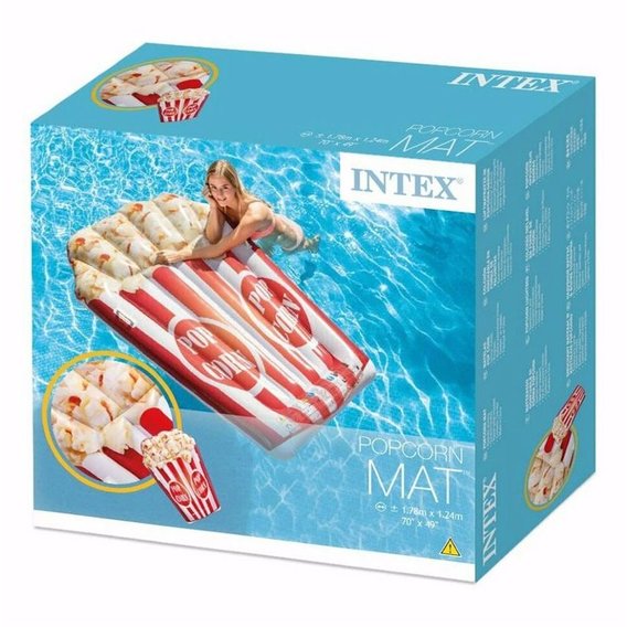 Пляжный надувной матрас - плот Intex 58779 «Попкорн», 178 х 124 см
