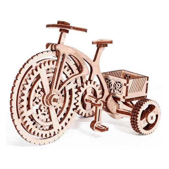 Механический 3D-пазл Wood Trick Велосипед
