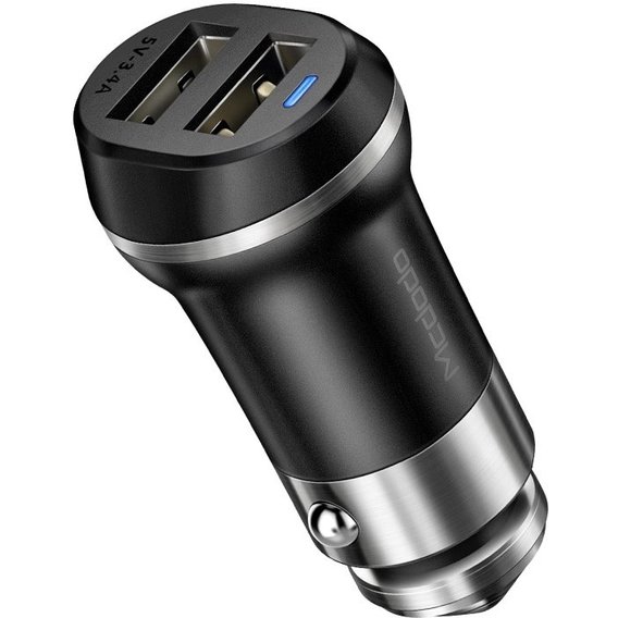 Зарядное устройство Mcdodo USB Car Charger 2xUSB Jazz 3.4A Black (CC-5351)