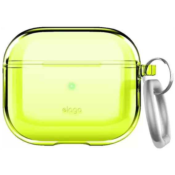 Чехол для наушников Elago Clear Case Neon Yellow (EAP3CL-HANG-NYE) for Apple AirPods 3