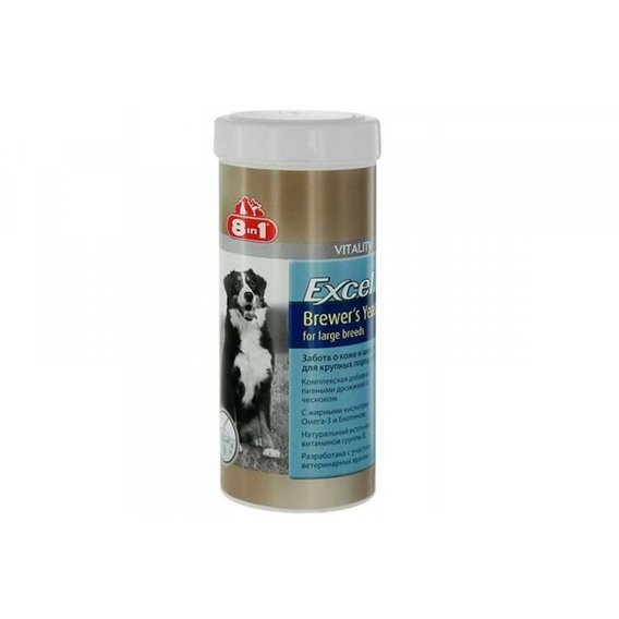Витамины 8in1 Excel Brewers Yeast для крупных собак 80 шт. (4048422109525)
