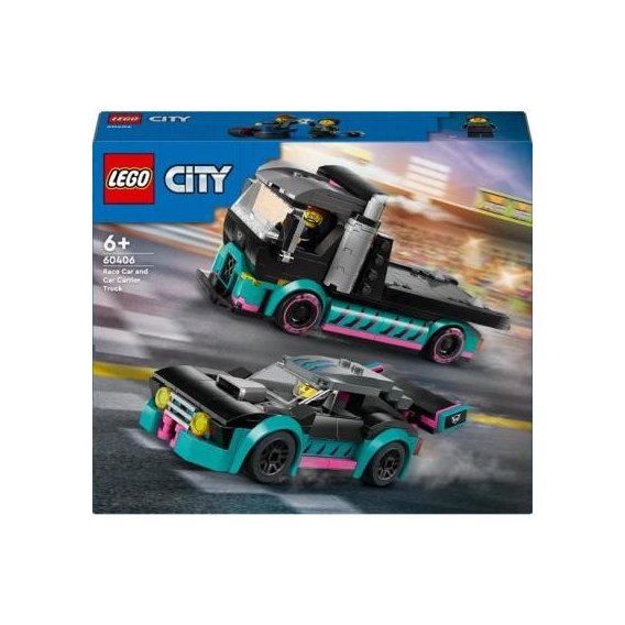 Конструктор LEGO City Автовоз с гоночными автомобилями (60406)