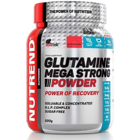 Аминокислота для спорта Nutrend Glutamine Mega Strong Powder 500 g / 50 servings / watermelon
