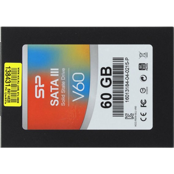 Silicon Power SSD 2.5" SATA 3.0 60Gb V60 (SP060GBSS3V60S25)