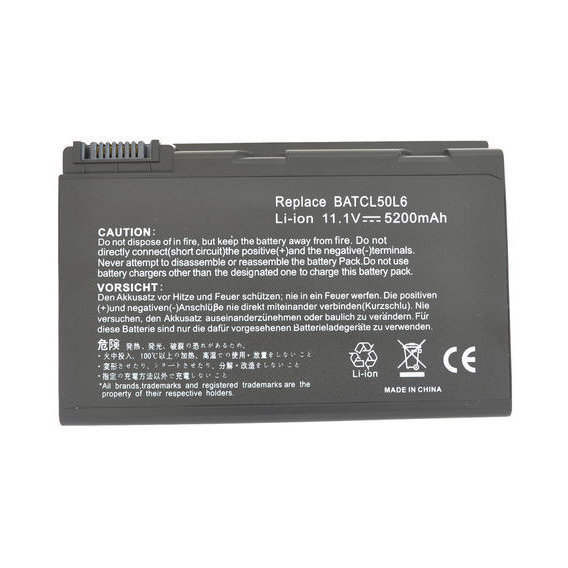 Батарея для ноутбука Acer BATBL50L6 Aspire 3100 11.1V Black 5200mAh OEM (7805)