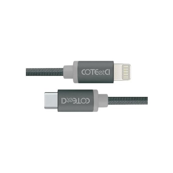 Кабель COTEetCI Cable USB-C to Lightning M38 1.2m Black (CS2151-BK)