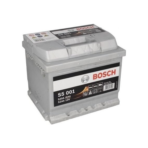 Автомобильный аккумулятор Bosch 6CT-52 S5 Silver Plus (S50 010)