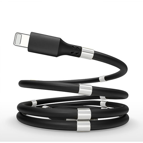 Кабель SuperCalla Cable USB-С to Lightning magnetic Black 0.9m