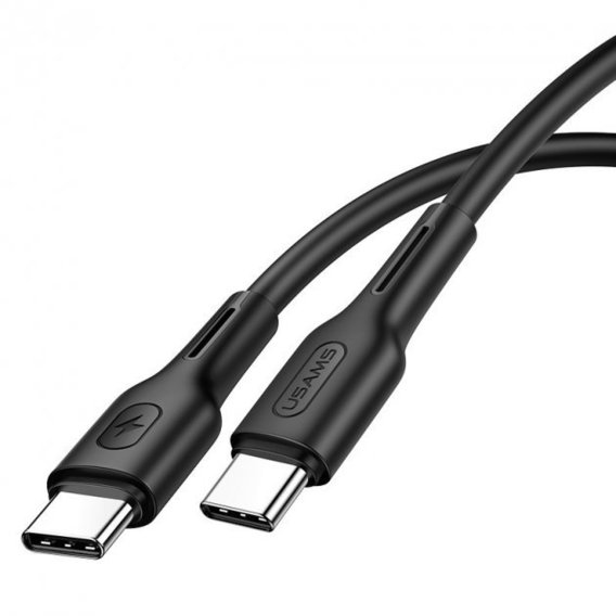 Кабель Usams Cable USB-C to USB-C PD 100W 1.2m Black (US-SJ459)