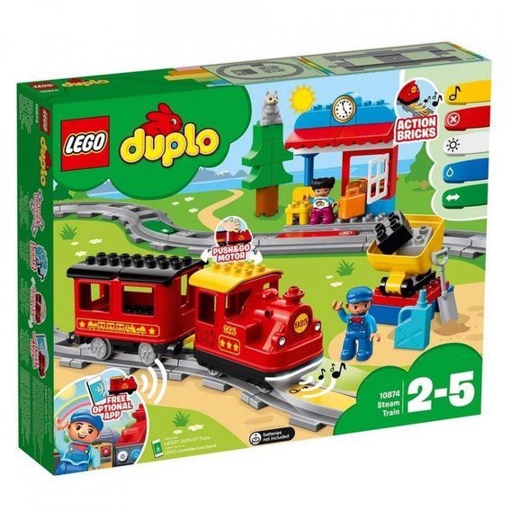 Конструктор LEGO DUPLO Поезд на паровой тяге (10874)