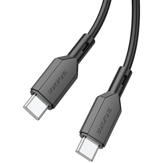 Кабель Borofone USB-C to USB-C 60W 1m Black (BX70)