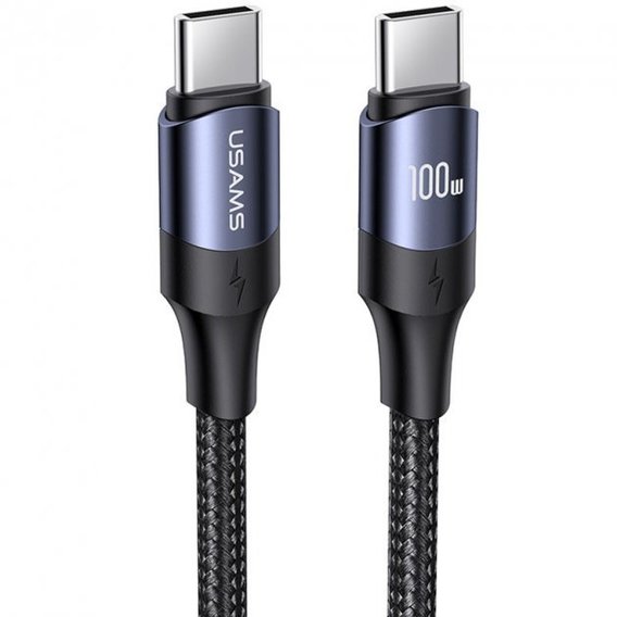 Кабель Usams Cable USB-C to USB-C PD 100W 2m Black (US-SJ525)