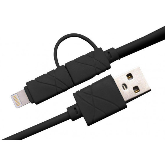 Кабель XOKO USB Cable to Lightning/microUSB 1m Black (SC-210-BK)