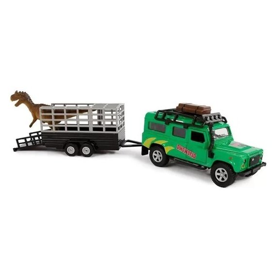 Игровой набор TechnoDrive Land Roverс прицепом и динозавром (520178.270)