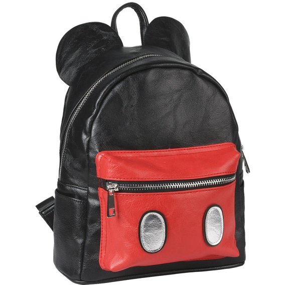 Рюкзак Cerda Mickey Mouse Black Casual Fashion Faux-Leather Backpack