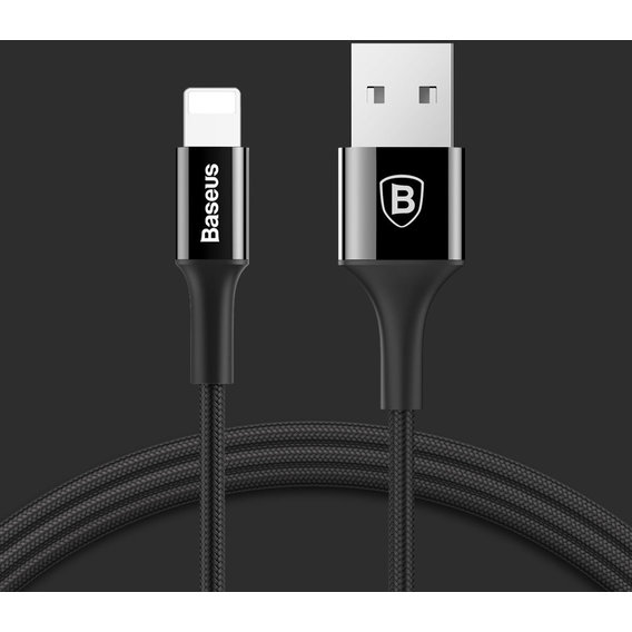 Кабель Baseus USB Cable to Lightning Shining Jet Metal 1m Black (CALSY-01)