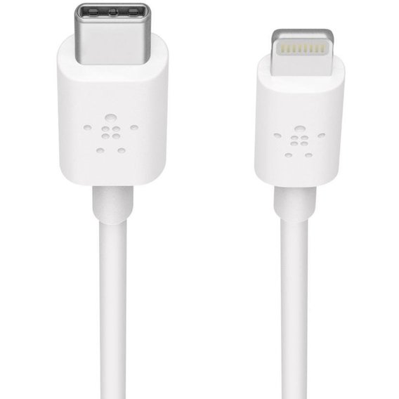 Кабель Belkin Cable USB-C to Lightning PD 1.2m White (F8J239BT04-WHT)