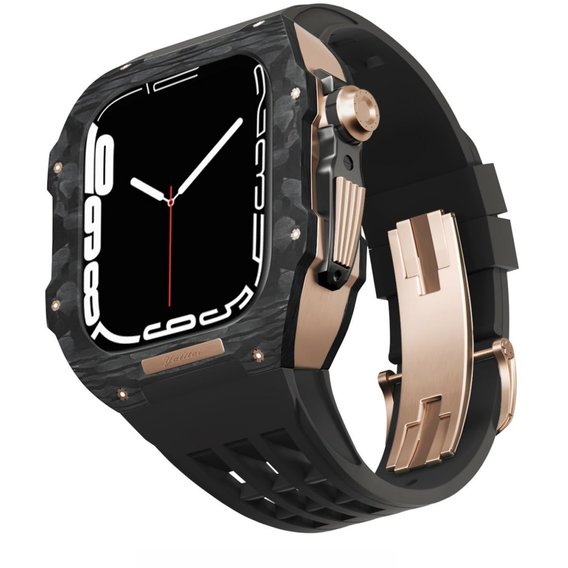Аксессуар для Watch Carbon Fiber Black for Apple Watch 45mm