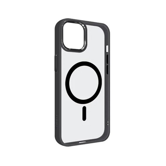 Аксессуар для iPhone Mobile Case TPU+PC Metal Buttons with MagSafe Black for iPhone 15 Plus