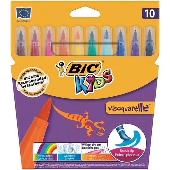 Фломастеры BIC Visaquarelle 10 цветов 10 шт (3270220001553)