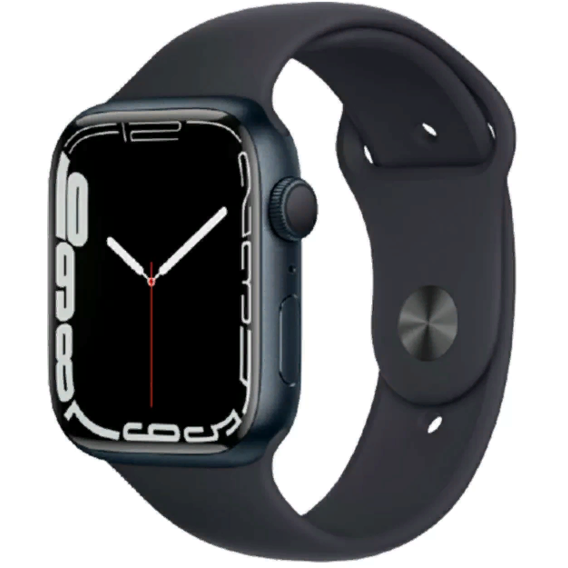 Apple Watch Series 7 41mm GPS+LTE Midnight Aluminum Case with Midnight Sport Band (MKHQ3)