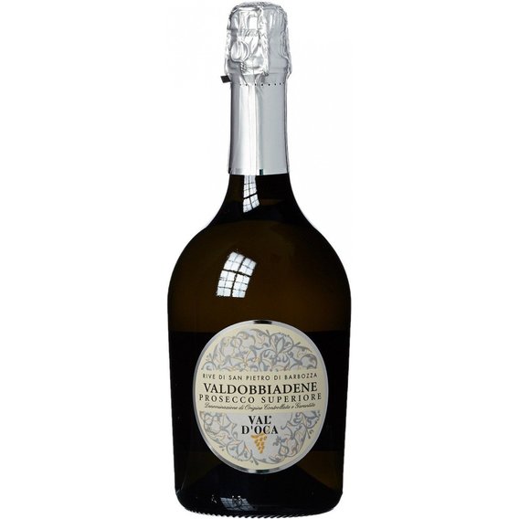 Вино ігристе Val d'Oca "Prosecco Superiore Valdobbiadene DOCG Brut" Rive di San Pietro Di Barbozza" (брют, біле) 0.75л (BDA1VN-SVD075-002)