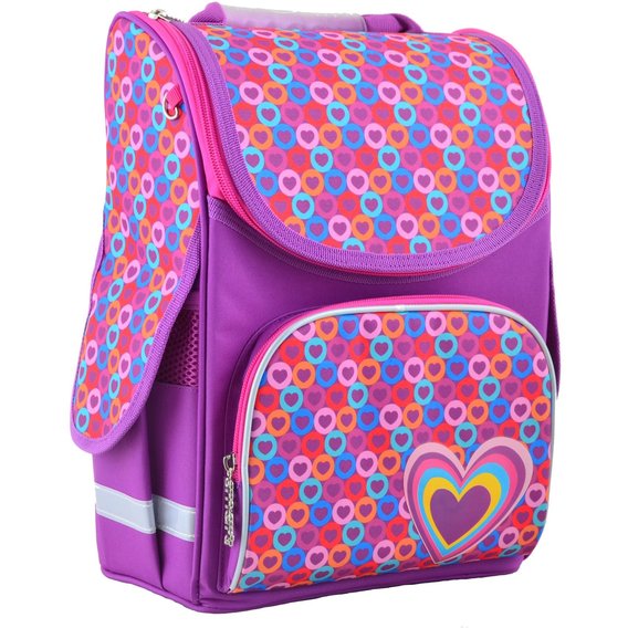 Рюкзак школьный каркасный Smart PG-11 Hearts pink (554440)