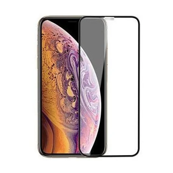 FULL PROTECTION Premium Tempered Glass Black for iPhone 11 Pro Max/iPhone Xs Max open box