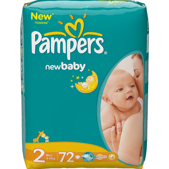 PAMPERS New Baby Mini (3-6 кг) ЭкономУпак 72 шт.