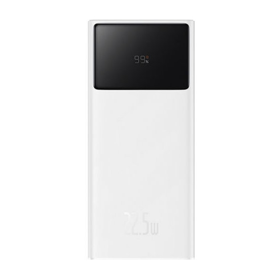 Внешний аккумулятор Baseus Power Bank 30000mAh Star-Lord Digital Fast Charge 22.5W White (PPXJ060102)
