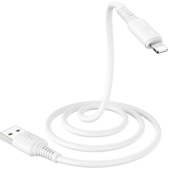 Кабель Borofone USB Cable to Lightning Coolway 1m White (BX47)