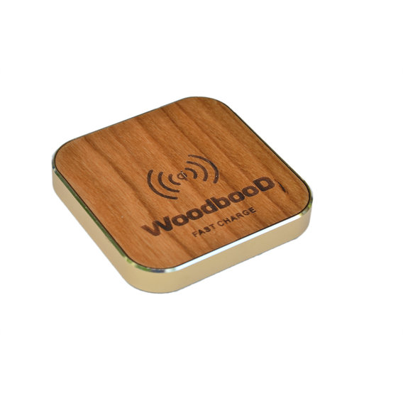 Зарядное устройство WoodbooD Wireless Charge Standart Gold