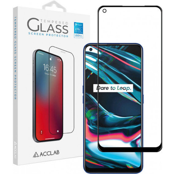 Аксессуар для смартфона ACCLAB Tempered Glass Full Glue Black for Realme 7 Pro