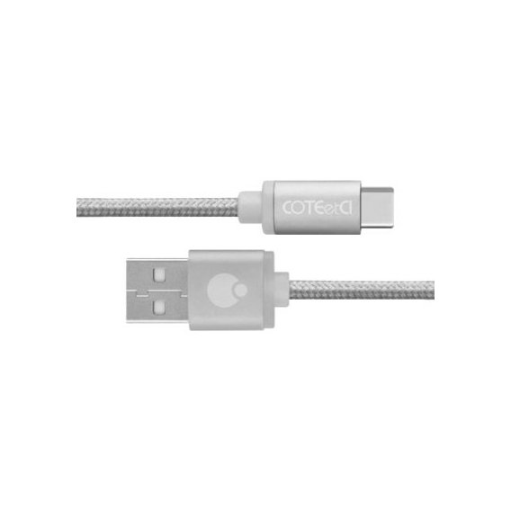 Кабель COTEetCI USB Cable to USB-C M20 1.2m Silver
