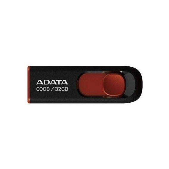 USB-флешка ADATA 32GB C008 USB 2.0 Black/Red (AC008-32G-RKD)